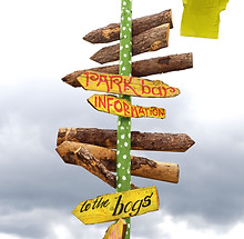 Panneau indicateur du festival