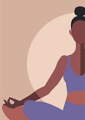 Minimalistische Meditationsillustration