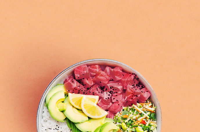 Poke Bowl with Salmon and Avocado