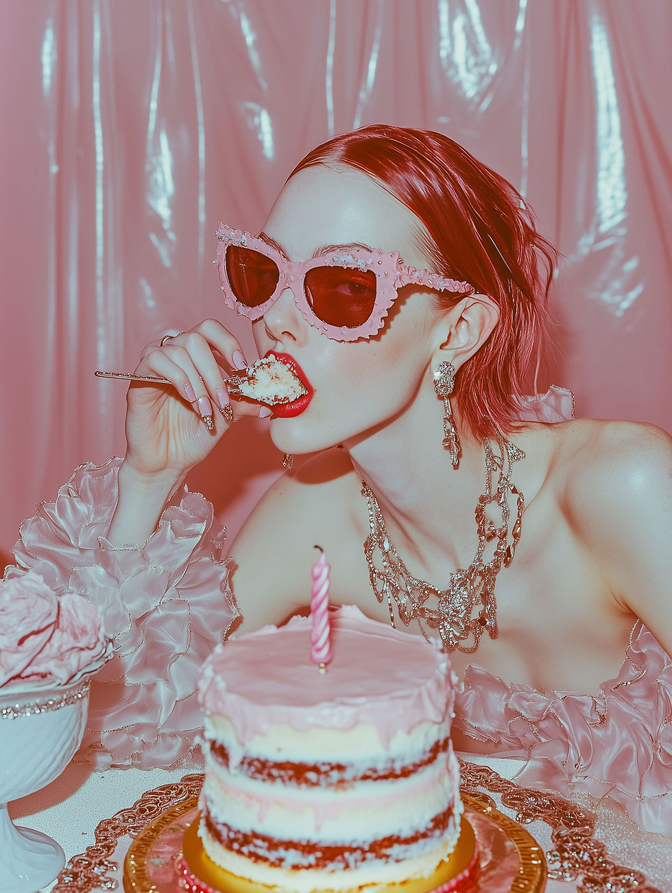 Pink Birthday Scene