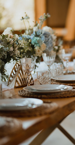 Mesa de jantar decorada