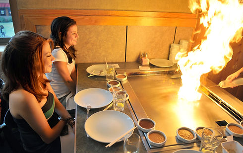 Two Women at Hibachi Bar