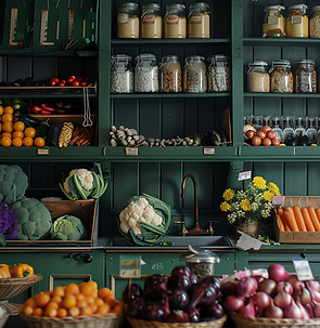 Rustic Grocery Store Display