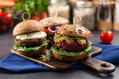 Vegetarian Burgers Display
