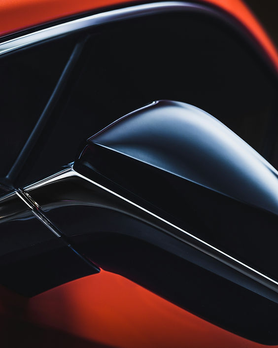 Car Side Mirror Closeup