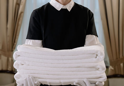 Maid Holding Towels