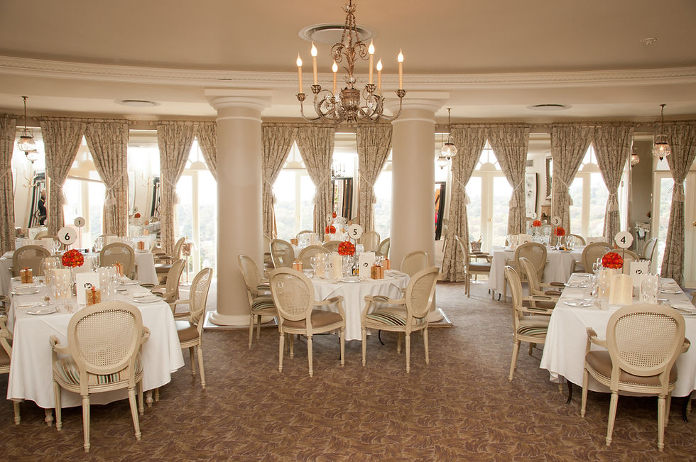 Indoor Event Hall With Wedding Decorations