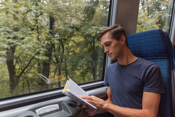 Reading on a train