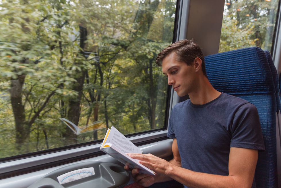 Reading on a train