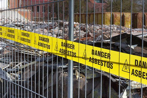 fencing around hazardous materials with yellow warning tape