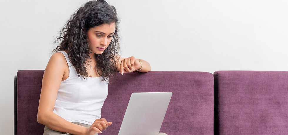 Woman Using Laptop