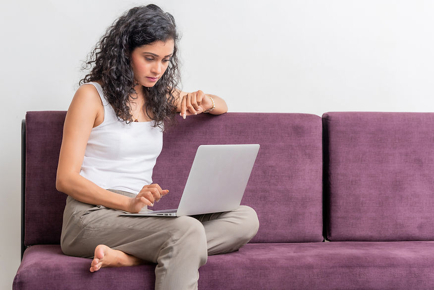 Woman Using Laptop