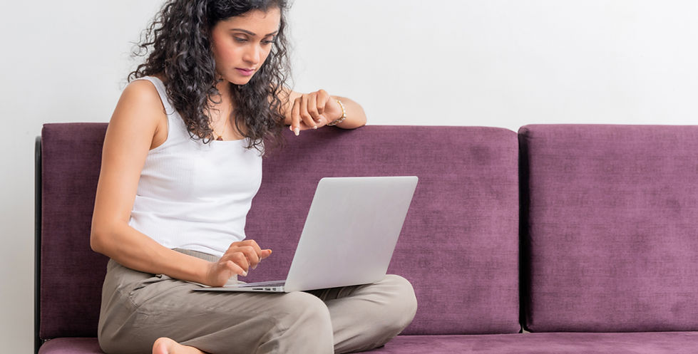 Woman Using Laptop