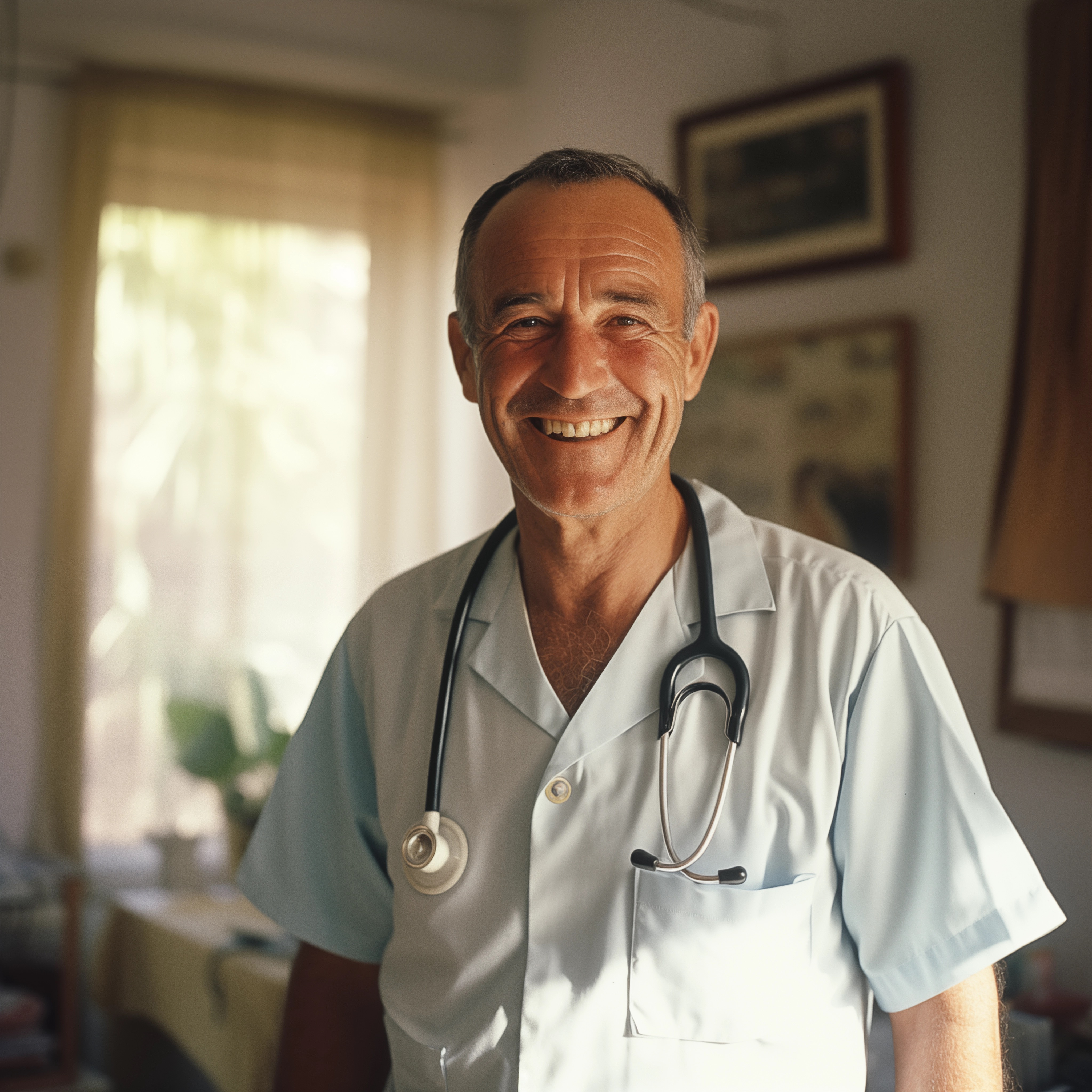 Médico masculino sorridente