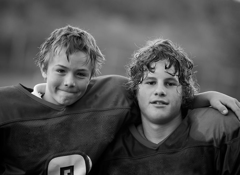 Boys in Football Uniform