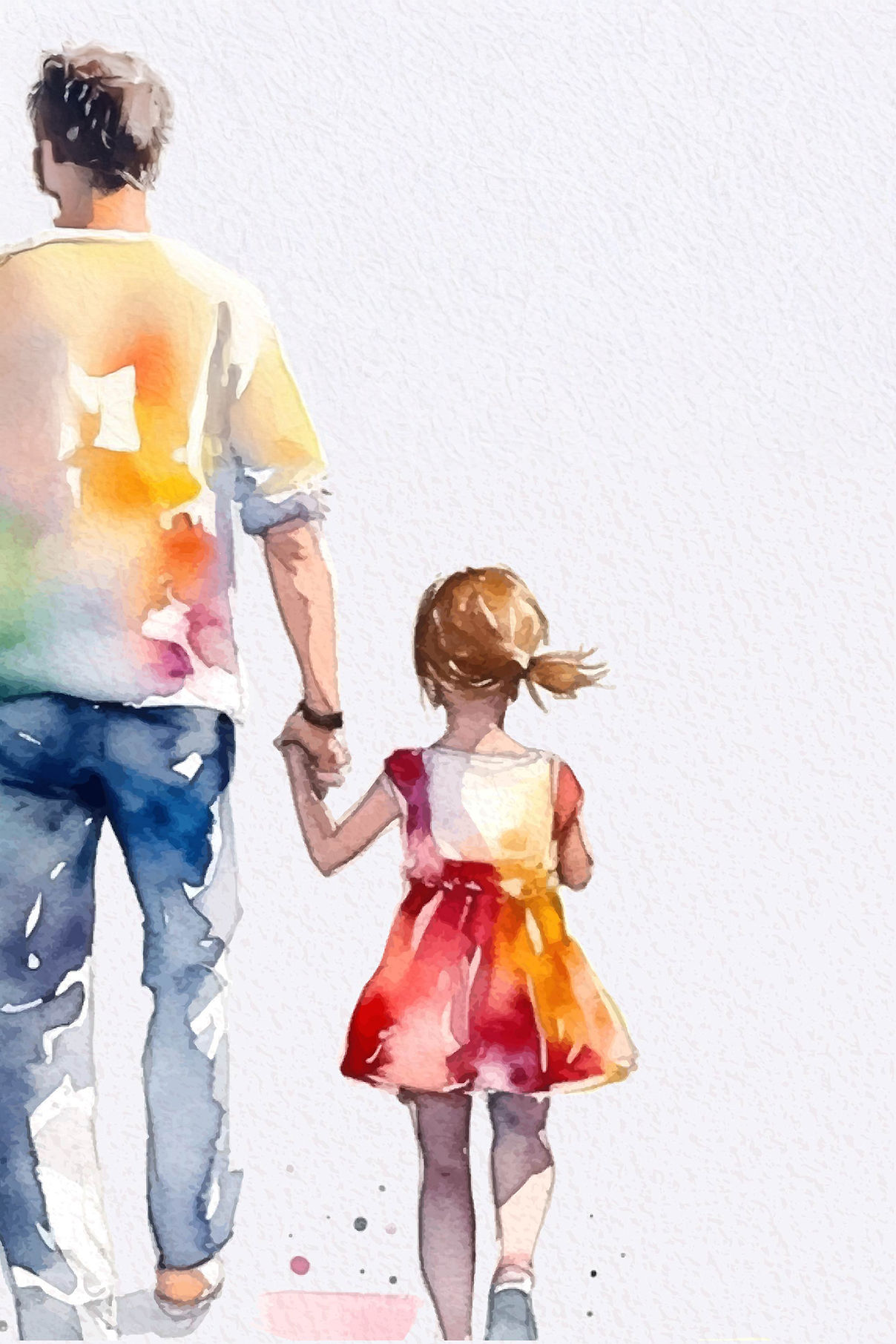 Father and Daughter Walk