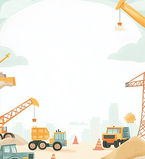Illustration einer Baustelle