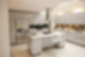 Interior of white modern kitchen