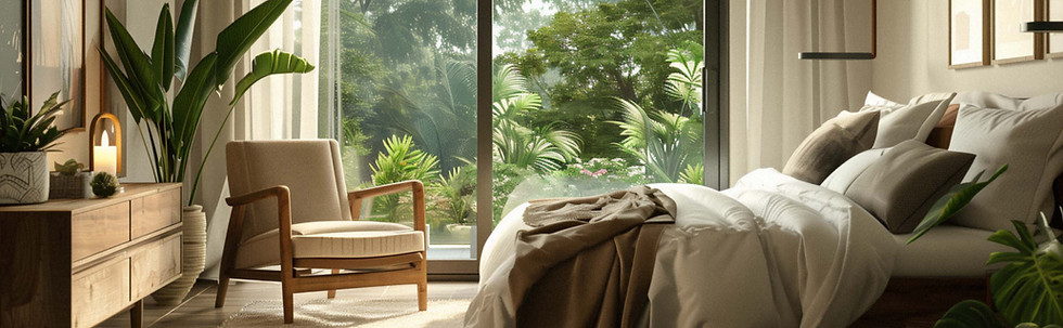 Chambre à coucher douillette à l'intérieur