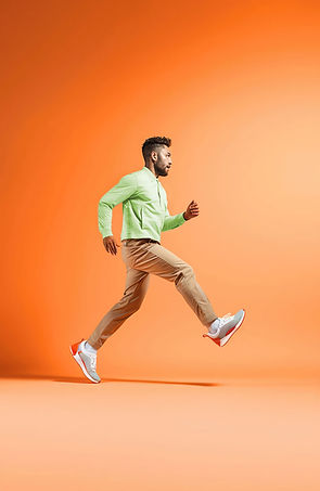 Corriendo en zapatillas de deporte