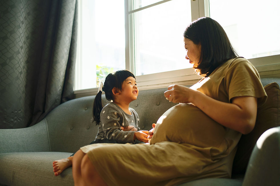 Pregnant Woman and Child