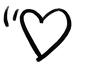Croquis minimaliste de cœur noir