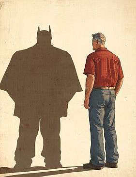 Homme à l'ombre héroïque