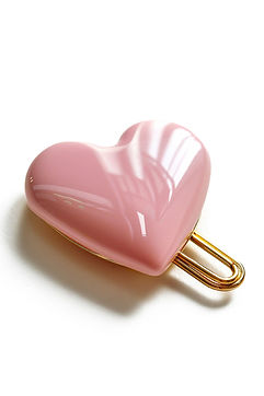 Roze hart haarclip
