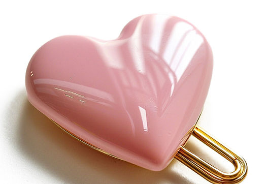 Roze hart haarclip