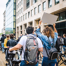 Protesting With Sign