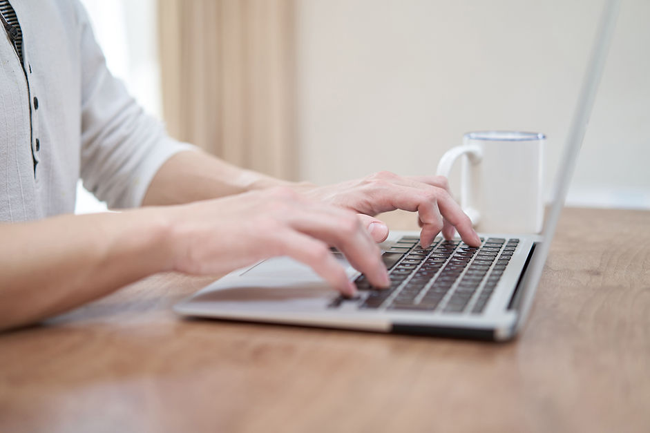 Hands Using Computer