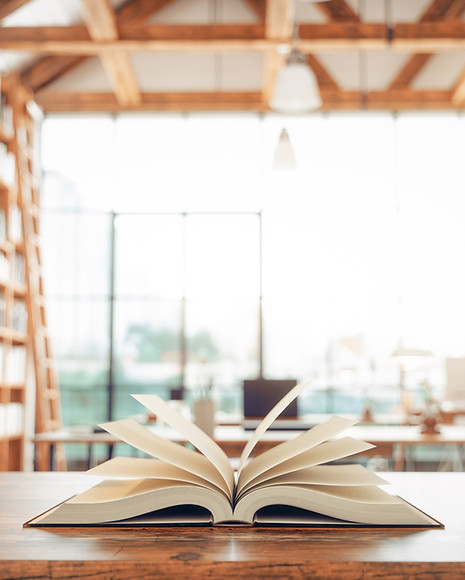 Book in a bookstore next to the form page for contact us