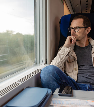 Traveler on the train