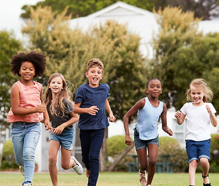 Children Running Outdoors