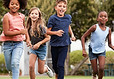 Children Running Outdoors