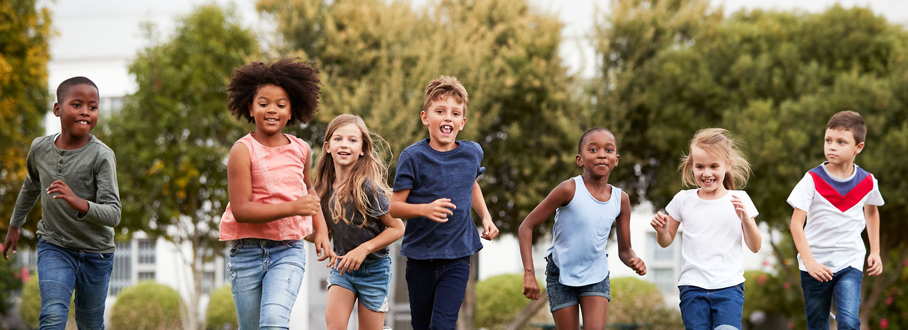 Children Running Outdoors