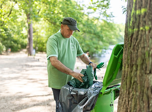 Putting Garbage Bag