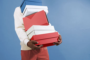 Carrying Colorful Boxes
