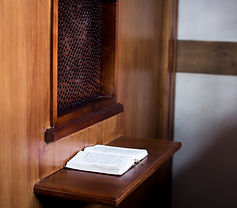 Inside of Confession Booth