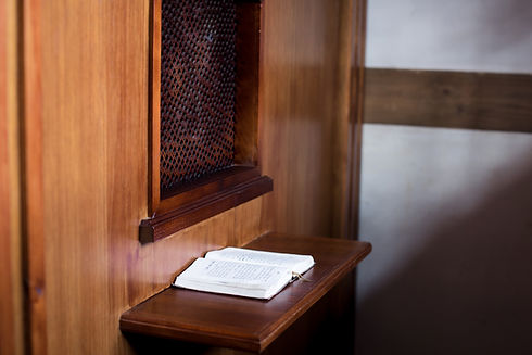Inside of Confession Booth