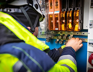 Electrician Working Panel