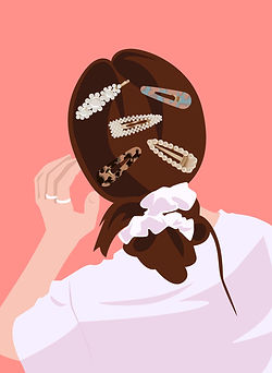 Girl with Hair Pins