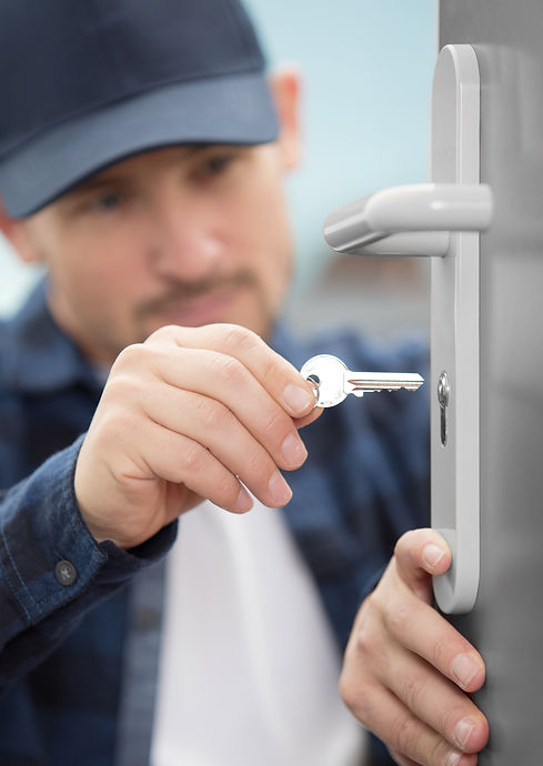 Man Unlocking Door