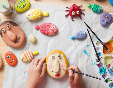 Pintando piedras