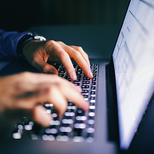 Laptop Typing