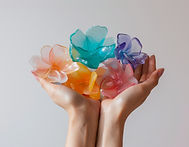 Colorful Flowers Held