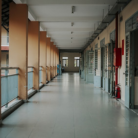 A school hallway in Vietnam