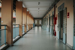 A school hallway in Vietnam