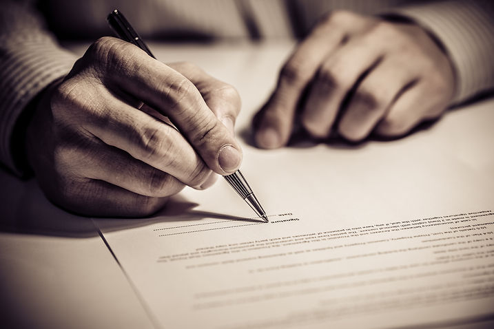 signing finance contract