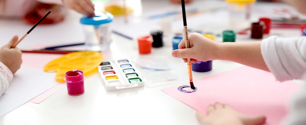 Children Painting Together